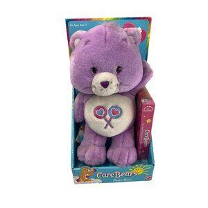 NOS Vintage Care Bears Share Bear Plush Toy Box & VHS tape collectible 2002